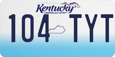 KY license plate 104TYT