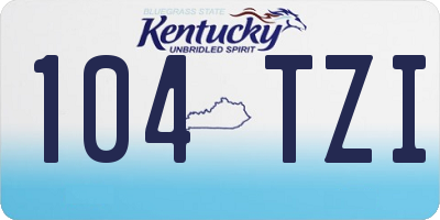 KY license plate 104TZI