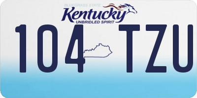 KY license plate 104TZU