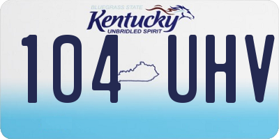 KY license plate 104UHV