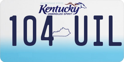 KY license plate 104UIL