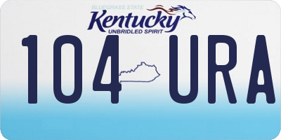 KY license plate 104URA