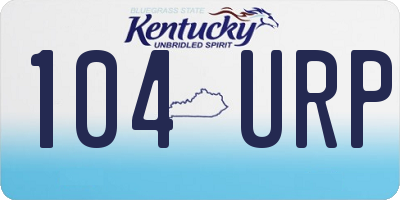 KY license plate 104URP