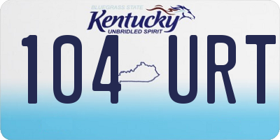 KY license plate 104URT