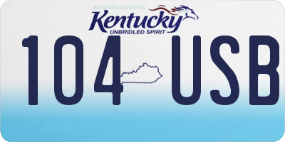 KY license plate 104USB