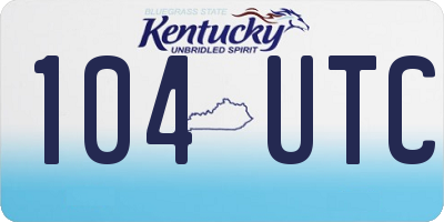 KY license plate 104UTC