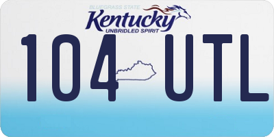 KY license plate 104UTL