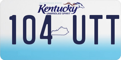 KY license plate 104UTT
