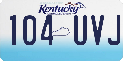 KY license plate 104UVJ