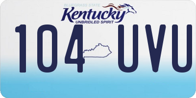 KY license plate 104UVU