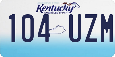 KY license plate 104UZM