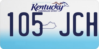 KY license plate 105JCH