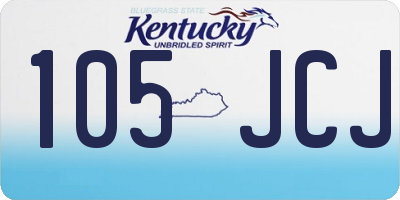 KY license plate 105JCJ