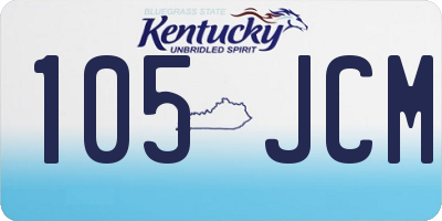 KY license plate 105JCM