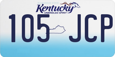 KY license plate 105JCP