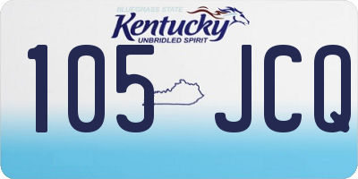 KY license plate 105JCQ