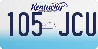KY license plate 105JCU