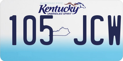 KY license plate 105JCW