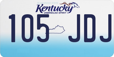 KY license plate 105JDJ