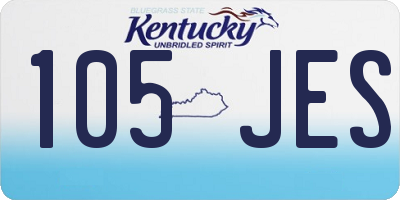 KY license plate 105JES