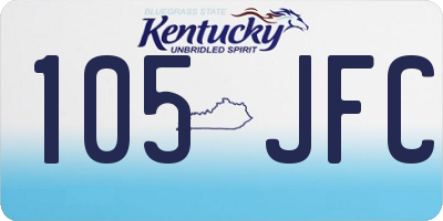 KY license plate 105JFC