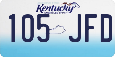 KY license plate 105JFD