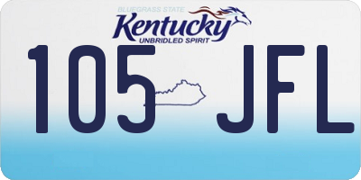 KY license plate 105JFL
