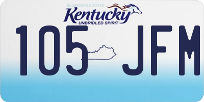KY license plate 105JFM