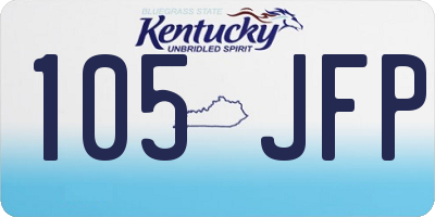 KY license plate 105JFP
