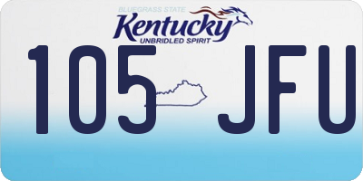 KY license plate 105JFU