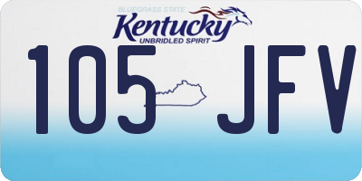 KY license plate 105JFV