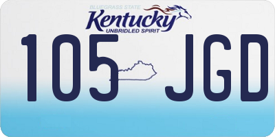 KY license plate 105JGD