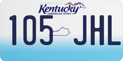 KY license plate 105JHL