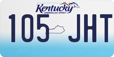 KY license plate 105JHT
