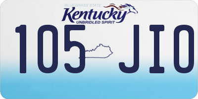 KY license plate 105JIO