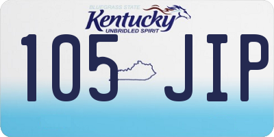 KY license plate 105JIP