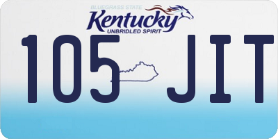 KY license plate 105JIT