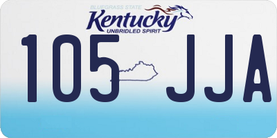 KY license plate 105JJA