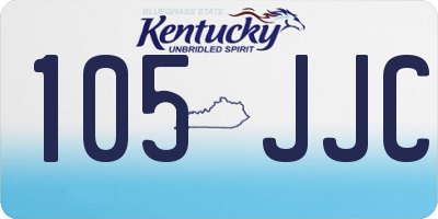 KY license plate 105JJC