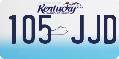 KY license plate 105JJD