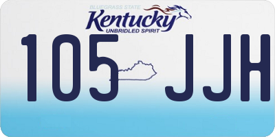 KY license plate 105JJH