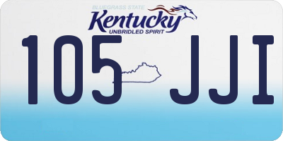 KY license plate 105JJI
