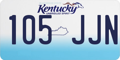 KY license plate 105JJN