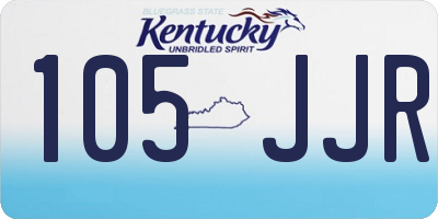 KY license plate 105JJR