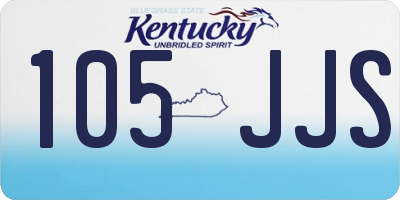 KY license plate 105JJS