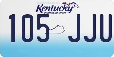 KY license plate 105JJU