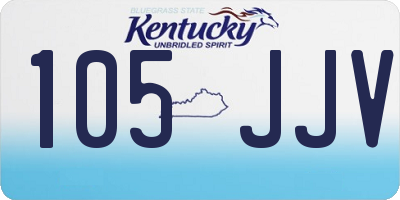 KY license plate 105JJV