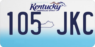 KY license plate 105JKC