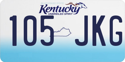 KY license plate 105JKG