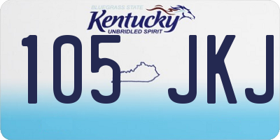 KY license plate 105JKJ